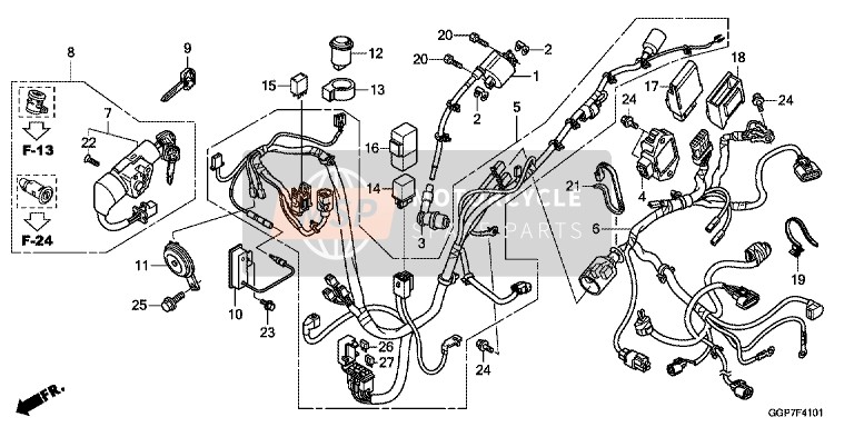 90011GFCJ31, Strap, Cable, Honda, 0